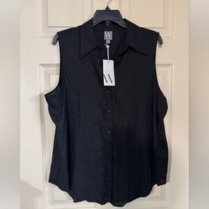 Worthington NWT Black Sleeveless Top XXL